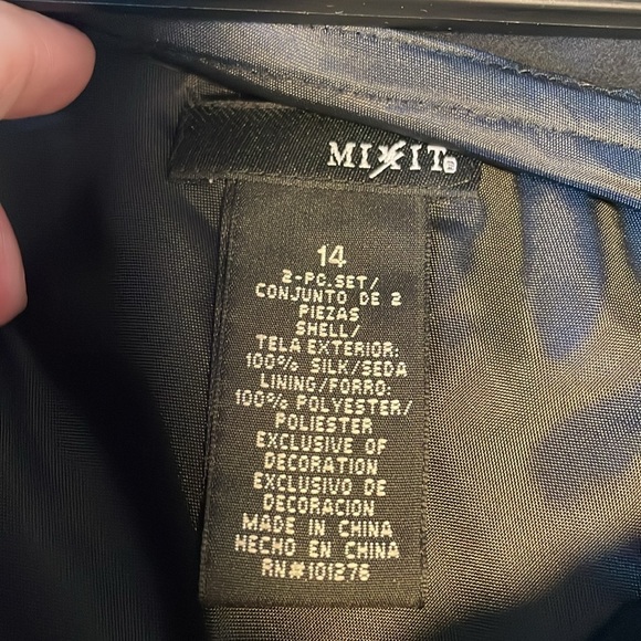 Y2K Whimsigoth Set Mix It 14 Black Midi Tank Sheer Floral Hip Hugger Fairycore - Picture 12 of 16